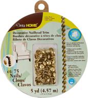 🔩 dritz home 44287 smooth decorative nailhead trim: 7/16-inch x 5-yards brass, 75-piece - enhance your décor with stylish nailhead trim! logo