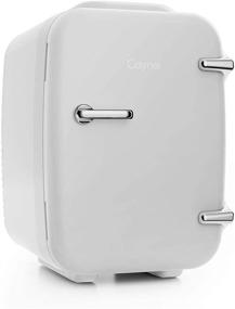 img 4 attached to CAYNEL Mini Fridge Cooler and Warmer (4L/6 Can): Portable Personal Fridge for Home, Office, and Car - AC/DC Thermoelectric System, Freon-Free & Eco Friendly