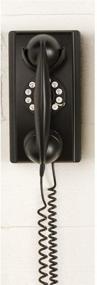 img 1 attached to 📞 Crosley CR55-BK Wall Phone: Push Button Convenience in Sleek Black Design