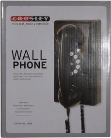 img 3 attached to 📞 Crosley CR55-BK Wall Phone: Push Button Convenience in Sleek Black Design