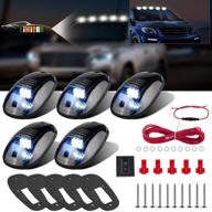 🚛 limicar 5pcs smoke roof cab marker running light covers: white 9 led lamps for 03-18 dodge ram 1500 2500 3500 4500 5500 trucks logo