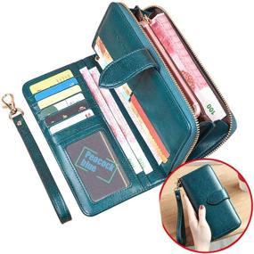 img 3 attached to Womens Leather Wallet Fashion Mobile Women's Handbags & Wallets