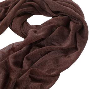 img 1 attached to Elegant Silky Chiffon Sheer Oblong Women's Accessories in Scarves & Wraps