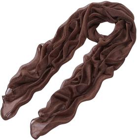 img 2 attached to Elegant Silky Chiffon Sheer Oblong Women's Accessories in Scarves & Wraps