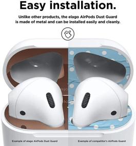 img 1 attached to Улучшенная защита от пыли для AirPods Elago (розовое золото).