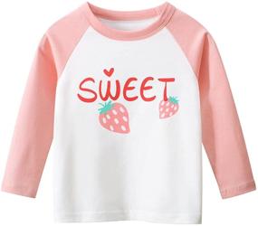 img 3 attached to 👕 OFIMAN Toddler T Shirt Crewneck Years (White Girls' Clothing and Tops, Tees & Blouses): Stylish and Comfortable Options for Your Little Girl