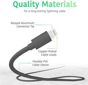 img 1 attached to 📱 TalkWorks iPhone Charger Lightning Cable 10ft Long Heavy Duty Cord MFI Certified - Grey