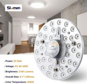 img 3 attached to 💡 Siomen 6 Inch LED Light Engine Retrofit Kit for Ceiling Fan with 20W Power and 2100LM Brightness