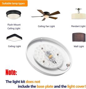 img 1 attached to 💡 Siomen 6 Inch LED Light Engine Retrofit Kit for Ceiling Fan with 20W Power and 2100LM Brightness