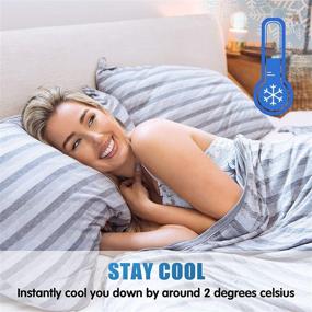 img 1 attached to 2-Pack Cooling Pillow Cases – Standard Size, Double Sided Cold & Moisture Wicking Covers with Hidden Zipper – Japanese Cold Tech Pillowcase Protectors for Hot Sleepers and Night Sweats