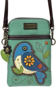 img 1 attached to 🐦 Chala Blue Bird Cellphone Crossbody Handbag - Stylish & Versatile Convertible Strap for Effortless Mobility