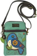 🐦 chala blue bird cellphone crossbody handbag - stylish & versatile convertible strap for effortless mobility logo