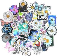 🌼 versatile 100 pcs nature-inspired daisy butterflies stickers: perfect for scrapbooking, journals, cards, and more! logo