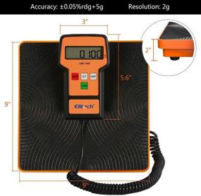 img 2 attached to 🌡️ Elitech LMC-100F High Precision Refrigerant Charging Weight Scale for HVAC with Case - 110 lb Capacity