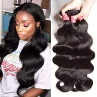 🏿 yiroo волосы brazilian body wave 3 пучка 100% человеческие волосы натурального цвета длиной 95-100 г/шт. (14 16 18 дюймов) растянутые волосы remy - для черных женщин. логотип