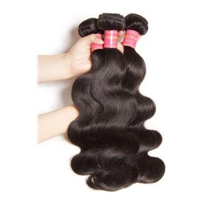 img 3 attached to 🏿 YIROO Волосы Brazilian Body Wave 3 пучка 100% человеческие волосы натурального цвета длиной 95-100 г/шт. (14 16 18 дюймов) Растянутые волосы Remy - для черных женщин.