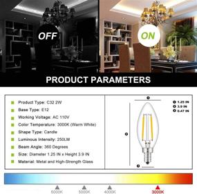 img 3 attached to 🕯️ New! Aomryom Candelabra Equivalent Chandelier Non Dimmable - Streamlined Lighting Solution