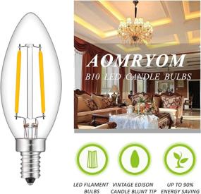 img 2 attached to 🕯️ New! Aomryom Candelabra Equivalent Chandelier Non Dimmable - Streamlined Lighting Solution