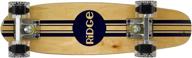 🛹 retro mini cruiser board - 55cm maple wooden 22” by ridge skateboards: a complete package логотип