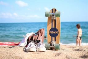 img 2 attached to 🛹 Retro Mini Cruiser Board - 55cm Maple Wooden 22” by Ridge Skateboards: A Complete Package