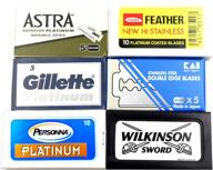 🪒 astra-kai-persọnna-wilkinson double edge razor blades sampler: exploring 6 brands with 40 blades logo