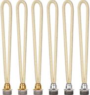 🕯️ maitys 6-piece catalytic wick replacement for oil lamp with catalytic air control for aromatherapy diffusers - silver & gold logo