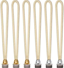 img 4 attached to 🕯️ Maitys 6-Piece Catalytic Wick Replacement for Oil Lamp with Catalytic Air Control for Aromatherapy Diffusers - Silver & Gold
