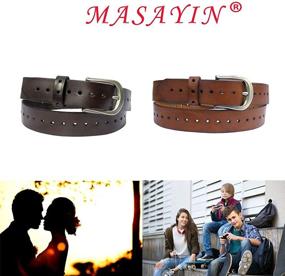 img 1 attached to 👖 Stylish Leather Waist Belts: Elevate Your Fashion Game with Women's Leather Accessories