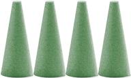 📦 green styrofoam cones for crafts - 8.9" dry floral foam cones, ideal for artificial flowers & cemetery vases - each cone measures 8.9" x 3.8 logo