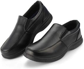img 4 attached to Школьные туфли для мальчиков Hawkwell: Комфорт, стиль и прочность в одном.