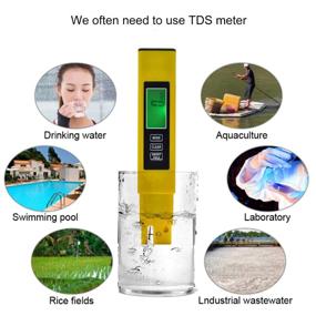 img 1 attached to Advanced Digital TDS Meter: Premium Water Quality Testing Pen for Drinking Water, Wide Range 0-9990 ppm, Accurate EC &amp; Temperature Meter 3 in 1, PPM Meter Pen for Hydroponics Aquarium Tds Water Tester