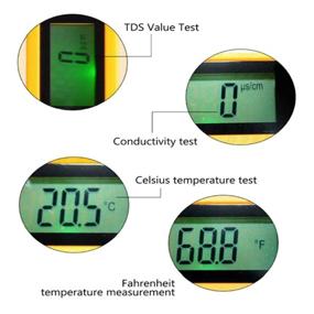 img 2 attached to Advanced Digital TDS Meter: Premium Water Quality Testing Pen for Drinking Water, Wide Range 0-9990 ppm, Accurate EC &amp; Temperature Meter 3 in 1, PPM Meter Pen for Hydroponics Aquarium Tds Water Tester