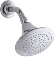 🚿 kohler k-10282-ak-cp forte 2.5 gpm однофункциональный настенный душевой насадок, улучшенный спреем katalyst, в отделке полированный хром логотип