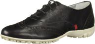 marc joseph nyc lace up golf shoe: stylish leather-made footwear for women, crafted in brazil logo