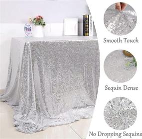 img 2 attached to 💫 Dazzle and Delight with the Helaku Sequin Tablecloth: Sparkling, Seamless Sequins!