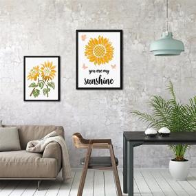 img 1 attached to 🌻 Set of 11 A4 Size Reusable PET Sunflower Stencils - Artistic Summer Sunshine DIY Lettering Painting Aid for Wood Art Wall Décor