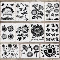 🌻 set of 11 a4 size reusable pet sunflower stencils - artistic summer sunshine diy lettering painting aid for wood art wall décor logo