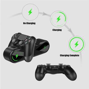 img 1 attached to PS4 Controller Charging Station with LED Indicators and USB Cable - atolla PS4 Charger for DualShock 4, PlayStation 4 / Slim / Pro Controller