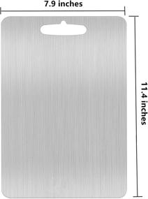 img 3 attached to 🔪 YEAVS Stainless Steel Cutting Board - Durable Kitchen Chopping Board (Medium, 11.4"L x 7.9"W)