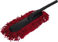 🧹 carrand 93007 pacific coast car duster, black/red, 2 logo