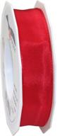 🎀 exquisite 1-inch red french wired lyon ribbon - 27-yard spool (46425/25-609) by morex ribbon logo