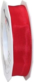 img 1 attached to 🎀 Exquisite 1-Inch Red French Wired Lyon Ribbon - 27-Yard Spool (46425/25-609) by Morex Ribbon