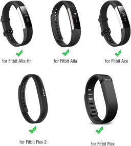 img 1 attached to 🔗 Baaletc Extender Band for Fitbit Flex/2 & Fitbit Alta - Larger Size Wrist or Ankle Wear, 14mm x 115mm, Black