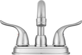 img 1 attached to 🚰 Pacific Bay Treviso Utility Laundry Sink Faucet - Swivel Spout - 2-Handle Levers - Centerset - Brushed Satin Nickel Plated
