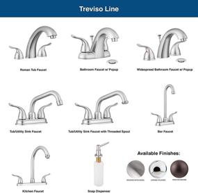 img 2 attached to 🚰 Pacific Bay Treviso Utility Laundry Sink Faucet - Swivel Spout - 2-Handle Levers - Centerset - Brushed Satin Nickel Plated