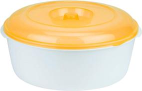 img 2 attached to 🥣 Versatile DecorRack Extra Large Food Storage Container – 7.4 Quarts with Lid | Shatterproof, Reusable Mixing Bowl and Snack Bowl for Dry Food, Leftovers, and More | Random Colors (1 Bowl)