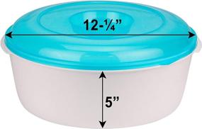 img 3 attached to 🥣 Versatile DecorRack Extra Large Food Storage Container – 7.4 Quarts with Lid | Shatterproof, Reusable Mixing Bowl and Snack Bowl for Dry Food, Leftovers, and More | Random Colors (1 Bowl)