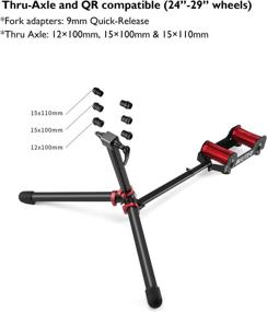 img 2 attached to 🚲 DEUTER Bike Trainer Stand - Adjustable Resistance Magnetic Rollers for Indoor Exercise/Fitness/Workout - Foldable Aluminum Alloy with Tote Bag