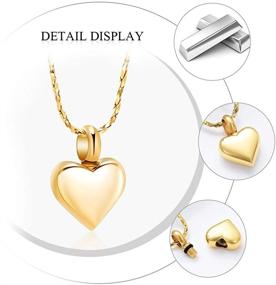 img 2 attached to Stainless Steel Memorial Ash Pendant Keepsake Jewelry 🕊️ - Imrsanl Small Heart Cremation Urn Necklace for Ashes