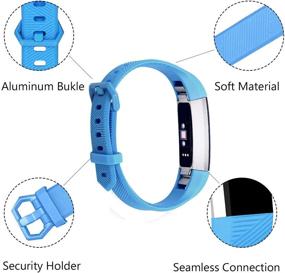 img 1 attached to 👶 Wekin Replacement Bands - Soft Silicone Sport Wristband Strap Compatible with ACE and Alta HR (Not suitable for ACE 2), Specially Designed for Kids' Wrist (5.5"-6.49")